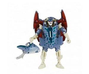 Hasbro - Figura Maximal Cybershark Beats Wars Transformers 12 cm Pupazzo azione, multicolore (136338)