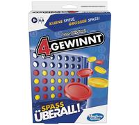 Hasbro Gaming 4 vince compatto, gioco portatile per 2 giocatori, gioco da viaggio per bambini, divertimento ovunque
