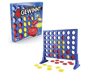 Hasbro Gaming 4 vince gioco di strategia, gioco da tavolo per 2 giocatori, divertimento infinito con amici e familiari, perfetto come gioco per feste e divertimento multiplayer, regalo per bambini dai
