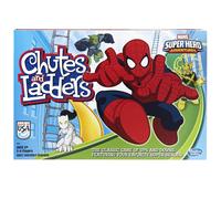 Hasbro Gaming Chutes and Ladders: Gioco da tavolo Marvel Spider-Man Edition per bambini da 2 a 4 giocatori, giochi per bambini in et prescolare