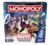 Hasbro Gaming Monopoly Flip Edition: Marvel, gioco da tavolo strategico per bambini di 8 anni, per 2-4 giocatori, giochi per famiglie per bambini e adulti, divertente idea regalo per Natale e