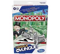 Parker Spiele Gioco portatile Travel Monopoly, per famiglie, 2-4 giocatori, dai 8 anni