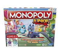 Hasbro Gaming Monopoly Junior - Gioco da tavolo per famiglie per bambini dai 4 anni in su, giochi di strategia per 2-6 giocatori