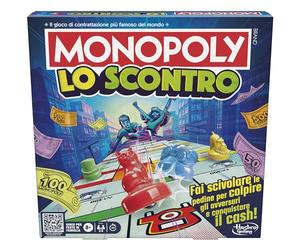 Hasbro Gaming Monopoly - Lo Scontro, Gioco da Tavolo per 2-8 Giocatori, Gioco per Bambini e Bambine da 8 Anni in Su, Divertimento Dinamico per Feste, Versione Italiana