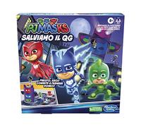 PJ Masks, Gioco da Tavolo Salviamo Il Quartier Generale per Bambini e Bambine dai 4 Anni in su, Divertente Gioco per Bambini in età prescolare, Contiene Torre in plastica 3D, Multi