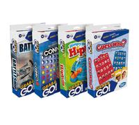 Hasbro Grab and Go Bundle (4 Pack), Kids Travel Board Games, Battleship, Connec