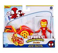 Hasbro HSBF39925X0 Spidey - Iron Man con Veicolo Iron Racer