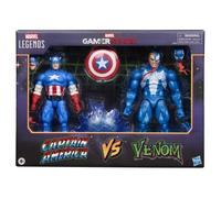 Hasbro Marvel Legends Series, Gamerverse, Captain America vs Venom, action figure collezionabili