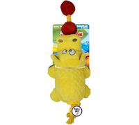 Hasbro Hungry Hungry Hungry Hippos Squeak and Tug peluche giocattolo per cani, 43,2 cm durevole giocattolo per cani, giallo/rosso
