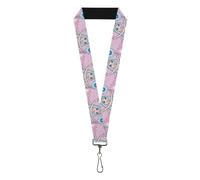 Hasbro Lanyard, Candy Land Queen Frostine Pose and Float Bubbles Pinks, Elastic