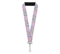 Hasbro Lanyard, Candy Land Queen Frostine Pose and Float Bubbles Pinks, Elastic