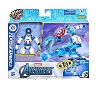 Hasbro Marvel Avengers - Bend and Flex Missions, Capitan America Ice Mission, action figure pieghevole da 15 cm