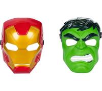Hasbro Marvel Avengers, maschera eroe, confezione multipla, confezione doppia con maschera di Iron Man e maschera di Hulk