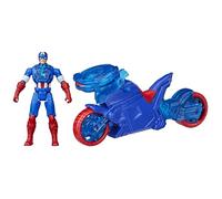 Hasbro Marvel Avengers, Epic World of Action, Shield-Shot Cycle di Captain America, Action Figure e Motocicletta Giocattolo