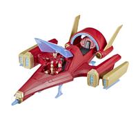 Hasbro Marvel Avengers Iron Man con Jet da Battaglia e Blaster a Repulsore, Acti
