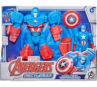 Hasbro Marvel Avengers Mech Strike - Super Hero da 20 cm, action figure di Captain America Ultimate Mech Suit, per bambini dai 4 anni in su
