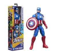 Hasbro marvel avengers, titan series, capitan america - action figure da 29,2 cm, action figure
