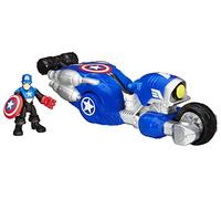 Hasbro Marvel - Capitan America in Sella alla Sua Moto, Serie Super Eroi