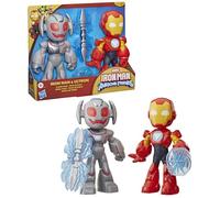 Hasbro Marvel, Iron Man e i Suoi Fantastici Amici, Iron Man e Ultron di Grandi Dimensioni, Clash Pack, Action Figure, Confezione da 2, dai 3 Anni in su
