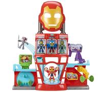 Hasbro Marvel Iron Man e i Suoi Fantastici Amici, playset elettronico Iron Quarters per Bambini e Bambine
