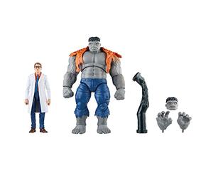 Hasbro Marvel Legends Series, Hulk Grigio e Dr. Bruce Banner, action figure collezionabili per adulti da 15 cm per il 60° anniversario degli Avengers