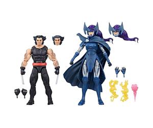 Hasbro Marvel Legends Series, Wolverine e Psylocke, confezione con 2 action figure collezionabili per adulti da 15 cm, 50° anniversario della Marvel Comics