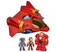 Hasbro, Marvel, Serie Disney Jr. Iron Man e i Suoi Fantastici Amici, Giant-Sized Armor Iron Jet, Action Figure, Veicolo Giocattolo, dai 3 Anni in su
