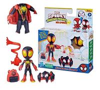 Hasbro Marvel Spidey e i suoi Amici Straordinari Web-Spinners, personaggio Miles Morales Spider-Man, accessorio tela