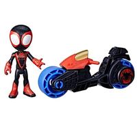 Hasbro Marvel, Spidey e i suoi fantastici amici, action figure di Miles Morales: Spider-Man, motocicletta giocattolo, giocattoli per bambini e bambine di 3 anni