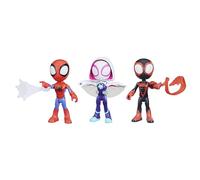 Hasbro Marvel Spidey e i Suoi Fantastici Amici, confezione da 3 action figure, action figure in scala da 10 cm, contiene 3 action figure e 3 accessori, dai 3 anni in su, Esclusiva Amazon