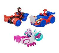 Hasbro Marvel, Spidey e i suoi fantastici amici, confezione da 3 con action figure e veicolo giocattolo