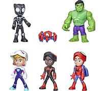 Hasbro Marvel Spidey e i Suoi Fantastici Amici, Confezione multipla Hero Reveal, include 5 action figure da 10 cm con maschera che si alza, per bambini dai 3 anni in su, Esclusiva Amazon