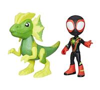 Hasbro Marvel Spidey e i Suoi Fantastici Amici, Dino-Web, Action Figure di Miles Spin Morales e Marvel's Electrosaurus
