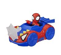 Hasbro Marvel Spidey e i suoi fantastici amici, macchina giocattolo Spidey e Web-Crawler con action figure da 7,6 cm e accessori, giocattoli supereroi, bambini e bambine dai 3 anni in su