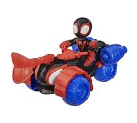 Hasbro Marvel Spidey e i suoi fantastici amici, Miles "Spin" Morales, Techno-Racer, action figure da 7,6 cm, giocattoli supereroi, 3+