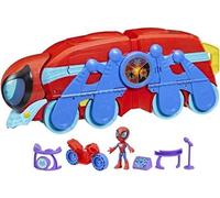 Hasbro Marvel Spidey e i Suoi Fantastici Amici - Quartier Generale Mobile, playset 2-in-1 con luci e suoni