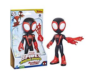 Hasbro Marvel Spidey e I Suoi Fantastici Amici - Supersized Miles Morales Action Figure Supereroe, Personaggio da 22,5 cm, Giochi per Bambini in età prescolare da 3 Anni