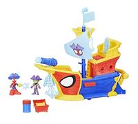 Hasbro Marvel Spidey e i suoi fantastici amici, Water-Webs, nave pirata giocattolo con ragnatele e bolle