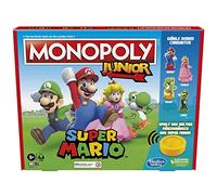 Hasbro Monopoly Junior Super Mario Edition Gioco da tavolo, Gioca nel Regno dei Funghi come Mario, Peach, Yoshi o Luigi, dai 5 anni in su, Versione Tedesca