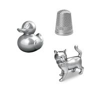 Hasbro Monopoly Tokens x3 Gioco IN Movimento Pezzi 2025 Argento Duck Ditale Cat