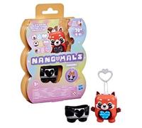 Hasbro nano-mals, pamanda il panda rosso - portachiavi interattivo