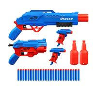 Hasbro Nerf Alpha Strike Mission Ops Set include 4 Blaster, 2 Half-Target e 25 freccette ufficiali Nerf Elite, Easy Load Prime Fire (F2555)