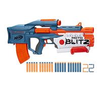 Hasbro Nerf Elite 2.0, blaster Motoblitz CS-10, lancio motorizzato a 10 dardi, lancio Airblitz da 6 dardi in una volta, caricatore, 22 dardi Elite, Multi