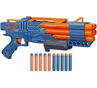 Nerf elite 2.0, blaster ranger pd-5, raffica a 5 canne, 10 dardi nerf elite, facile da usare, portadardi, azione a pompa