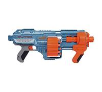 Hasbro Nerf Elite 2.0 Shockwave RD-15, Blaster Giocattolo, Per Bambini e Bambine da 8 Anni in Su, Lancio a Raffica con Azione a Pompa, Tamburo Rotante da 15 Dardi, Blu e Arancione