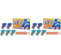 Hasbro Nerf N Series, Party Pack con 5 Blaster Giocattolo e 15 Dardi Nerf N1 Ufficiali, Per Bambini e Bambine da 8 Anni in Su, Ottima Idea Regalo, Blu e Arancione (Confezione da 2)