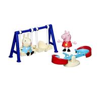 Hasbro Peppa Pig, Divertimento all'Aperto con Peppa, Set di Giocattoli per Bambini e Bambine dai 3 Anni in su, Ottima Idea Regalo di Natale, Include 2 Action Figure e Accessori Altalena e Dondolo