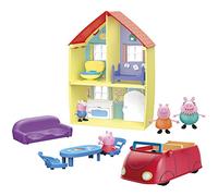 Hasbro Peppa Pig, giocattolo Peppa's Family Home Combo, include playset, auto con suoni, 4 action figure, 6 accessori, dai 3 anni in su