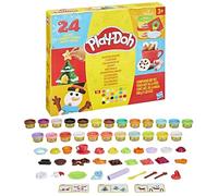 Hasbro Play-Doh, Calendario dell'Avvento per Bambini e Bambine, Arti e Mestieri Creativi, Ottima Idea Regalo, Contiene 24 Colori e 28 Accessori Festivi, 3+ Anni