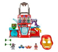 Hasbro Marvel Iron Man e i Suoi Fantastici Amici, playset elettronico Iron Quarters per Bambini e Bambine